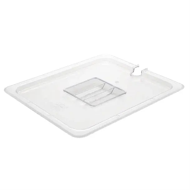 Standard Gastronorm Clear Polycarbonate - GN 1/2 Lid Notched  Food Pans