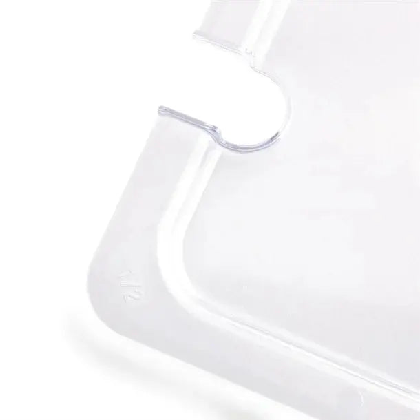 Standard Gastronorm Clear Polycarbonate - GN 1/2 Lid Notched  Food Pans