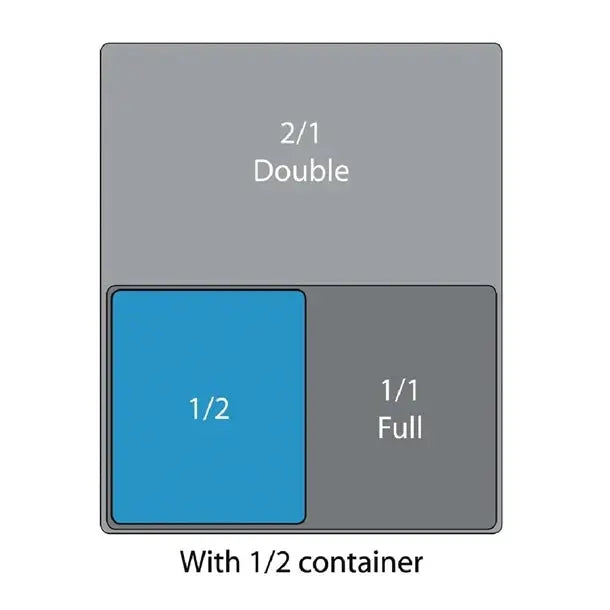 Standard Gastronorm Clear Polycarbonate - GN 1/2 Lid Notched  Food Pans