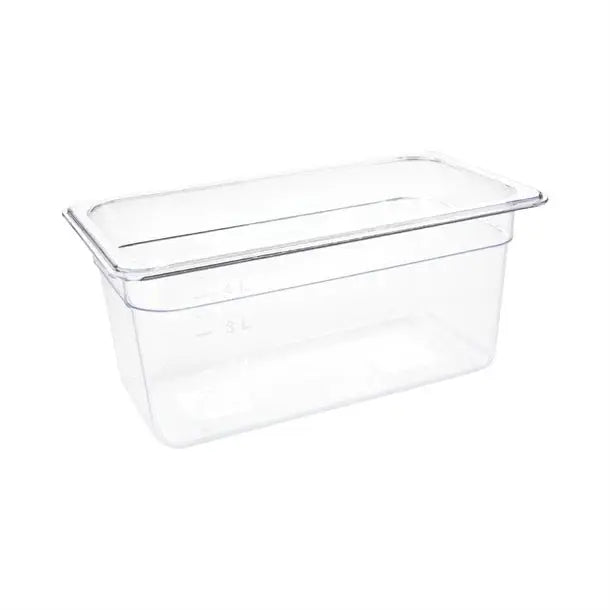 Standard Gastronorm Clear Polycarbonate - GN 1/3 150mm  Food Pans