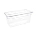 Standard Gastronorm Clear Polycarbonate - GN 1/3 150mm  Food Pans