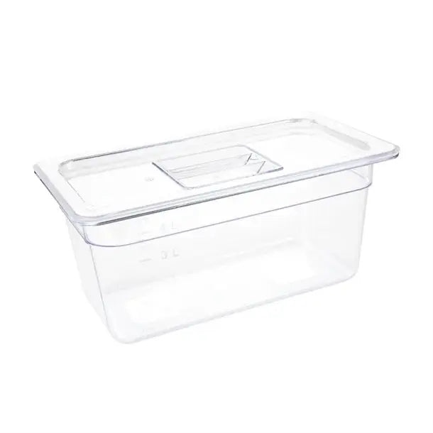 Standard Gastronorm Clear Polycarbonate - GN 1/3 150mm  Food Pans