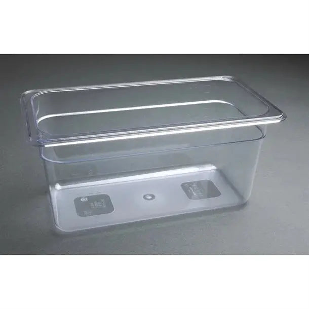 Standard Gastronorm Clear Polycarbonate - GN 1/3 150mm  Food Pans