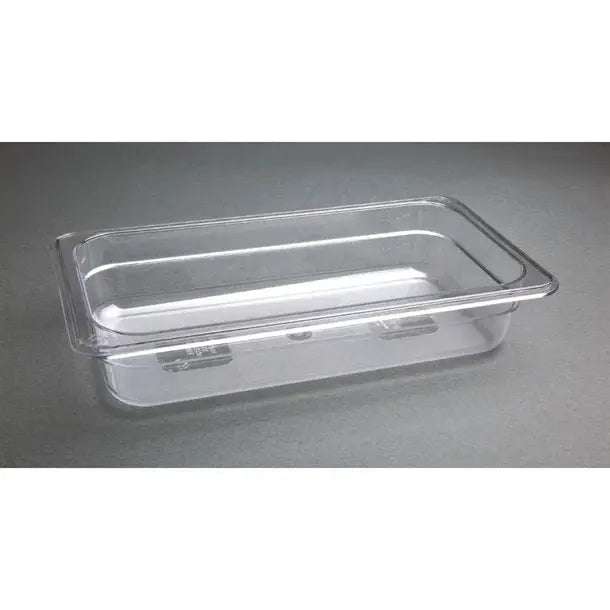Standard Gastronorm Clear Polycarbonate - GN 1/3 65mm  Food Pans