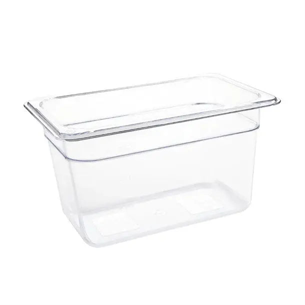 Standard Gastronorm Clear Polycarbonate - GN 1/4 150mm  Food Pans