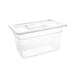 Standard Gastronorm Clear Polycarbonate - GN 1/4 150mm  Food Pans