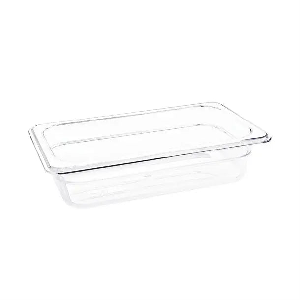 Standard Gastronorm Clear Polycarbonate - GN 1/4 65mm  Food Pans