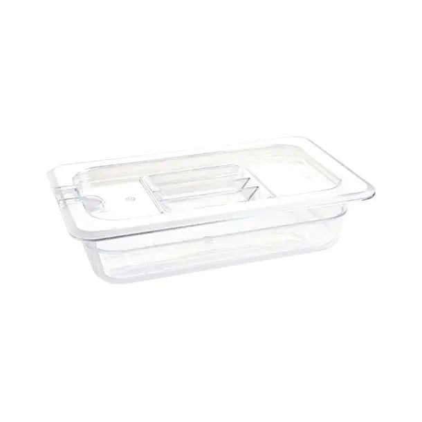 Standard Gastronorm Clear Polycarbonate - GN 1/4 65mm  Food Pans