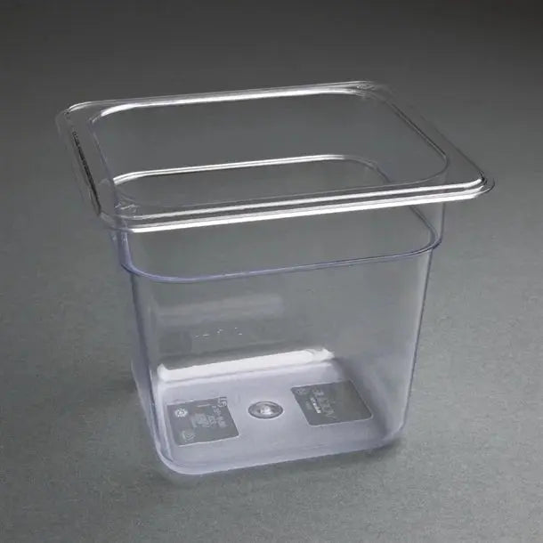 Standard Gastronorm Clear Polycarbonate - GN 1/6 150mm  Food Pans