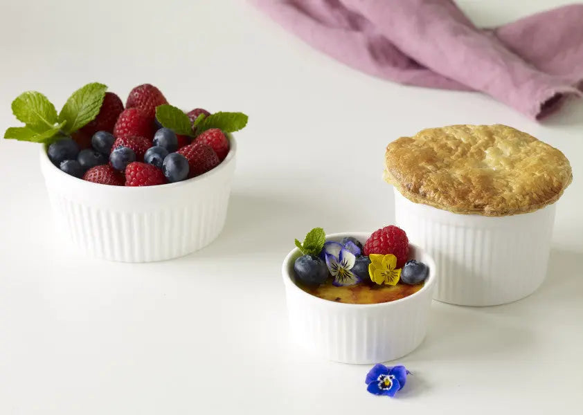 Tablekraft Banquet Souffle Dish White 100x65mm  Bowls