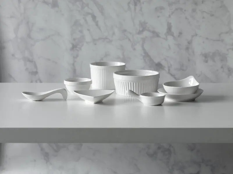 Tablekraft Banquet Souffle Dish White 100x65mm  Bowls