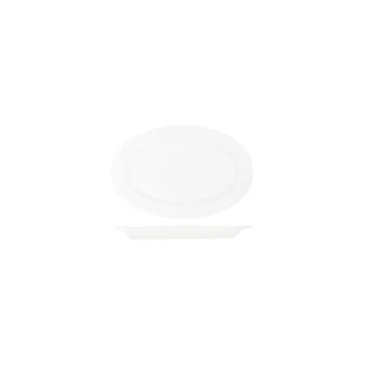 Tablekraft Core White Platter Oval Rim Shape -200x140x20mm  Platters