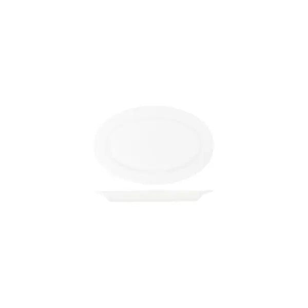 Tablekraft Core White Platter Oval Rim Shape -200x140x20mm  Platters