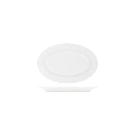 Tablekraft Core White Platter Oval Rim Shape -260x170x24mm  Platters
