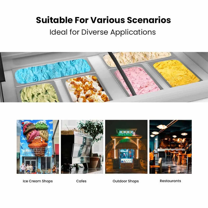 Thermaster Gelato Display Showcase 12 Pan 535L - SD-575P - view 4