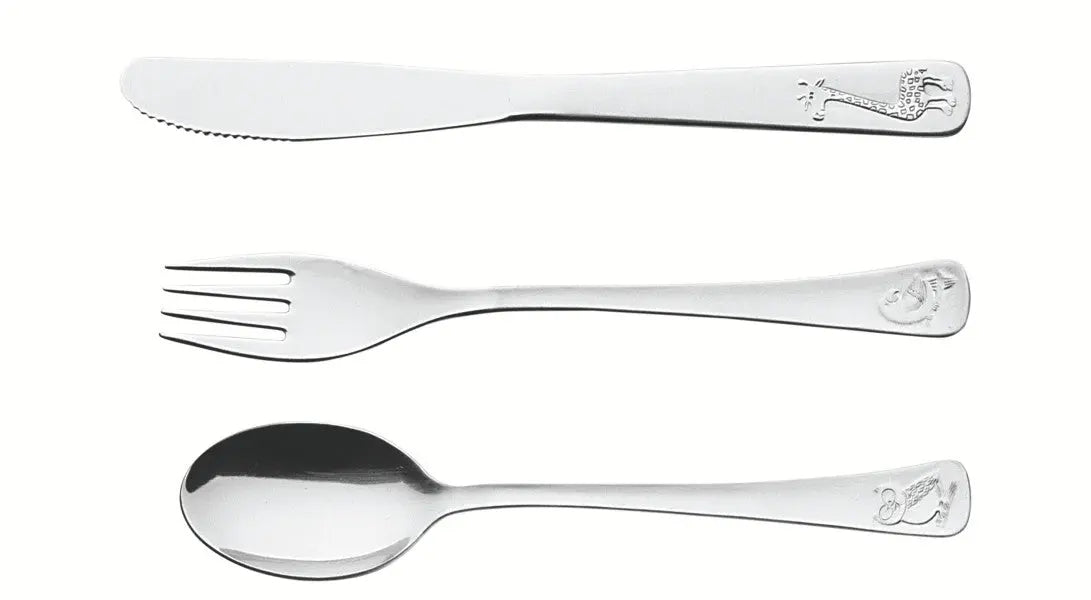 Tramontina Baby Friends Childrens Cutlery 3 Piece Set  Childrens cutlery