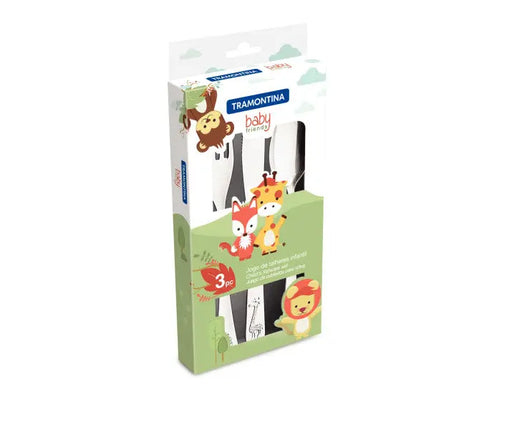 Tramontina Baby Friends Childrens Cutlery 3 Piece Set  Childrens cutlery