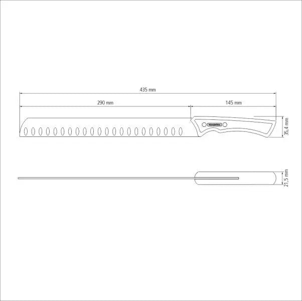 Tramontina Churrasco Black Collection Brisket Slicer 12", 30cm  Brisket Slicer