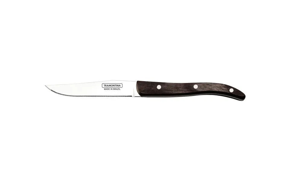 Tramontina Churrasco Steak Knife Micro Serrated Narrow Polywood 4", 10cm  Steak Knives