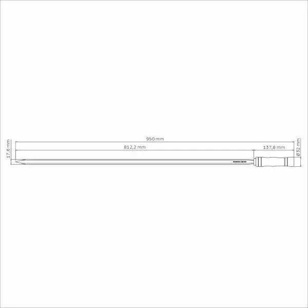 Tramontina Heavy Duty Stainless Steel Skewer Wood Handle 95cm  Skewers