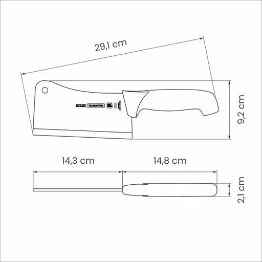 Tramontina Professional Master Black Cleaver 6", 15cm  Knives