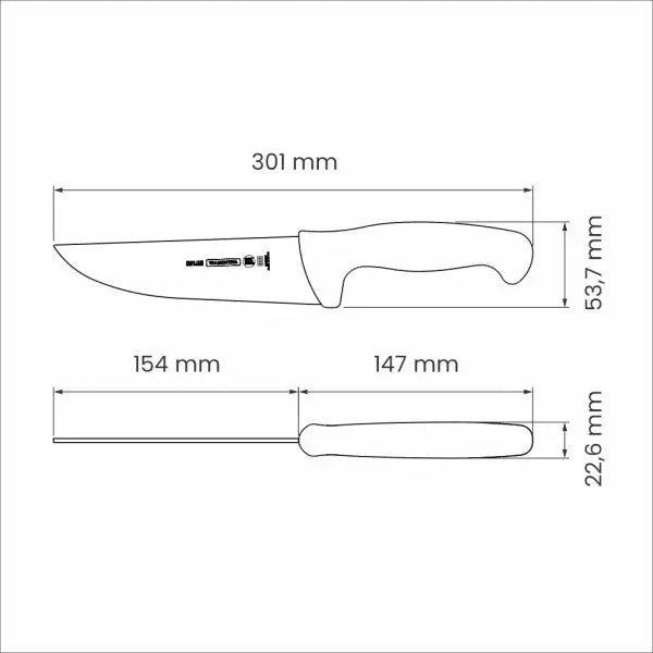 Tramontina Professional Master Black Meat Knife 6", 15cm  Knives