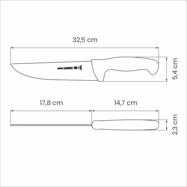 Tramontina Professional Master Black Meat Knife 7", 18cm  Knives