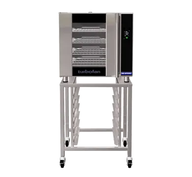 Turbofan E32T4 - Full Size Electric Convection Oven Touch Screen Control on a Stainless Steel Stand