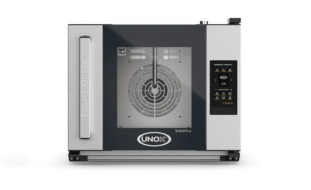 Unox BAKERLUX SHOP.Pro TOUCH Touchscreen Convection Oven with Humidity – 4-Tray 460×330mm – Electric — XEFR-04HS-ETLV