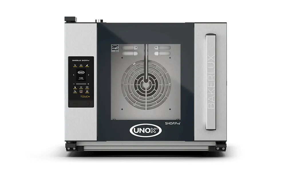 Unox BAKERLUX SHOP.Pro TOUCH Touchscreen Convection Oven with Humidity – 4-Tray 460×330mm – Electric — XEFR-04HS-ETRV