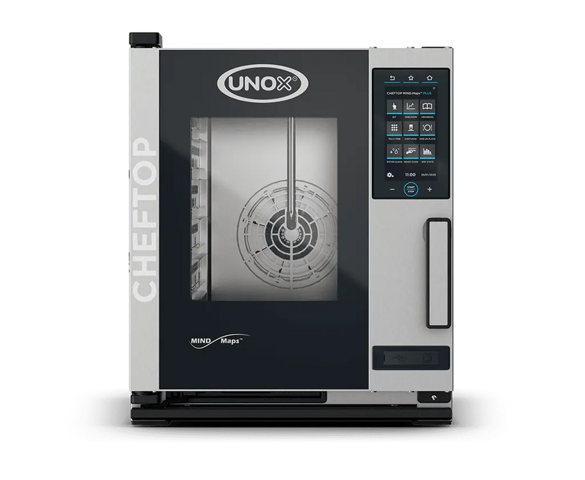 Unox CHEFTOP MIND.Maps PLUS Compact Countertop Intelligent Commercial Combi Oven – 5-Tray GN 2/3 – Electric — XECC-0523-EPRM