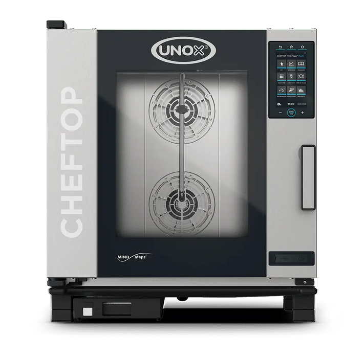 Unox CHEFTOP MIND.Maps PLUS Intelligent Commercial Combi Oven – 7-Tray GN 1/1 – Gas — XEVC-0711-GPRM-MS