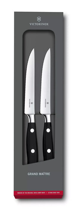 Victorinox Forged Steak Knife Set - 2 Piece Wavy Edge - Gift Box  Steak Knives