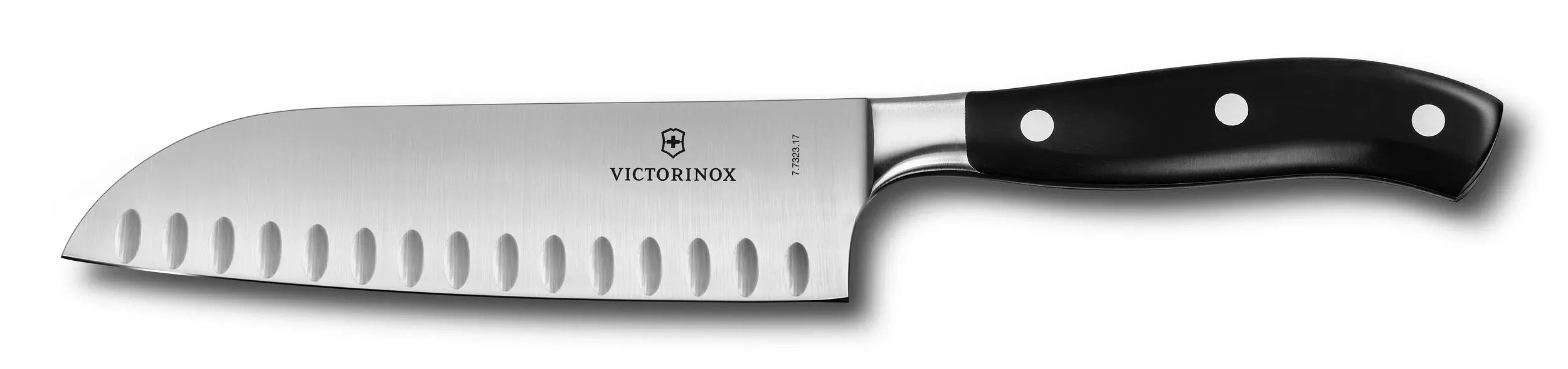 Victorinox Santoku Knife Fluted Edge - 3 Rivet Wood Handle - Gift Box