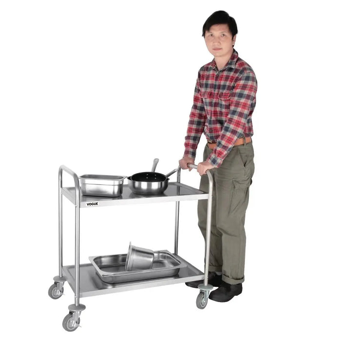 Vogue Essentials Polypropylene Compact Mobile Trolley  Catering Trolleys