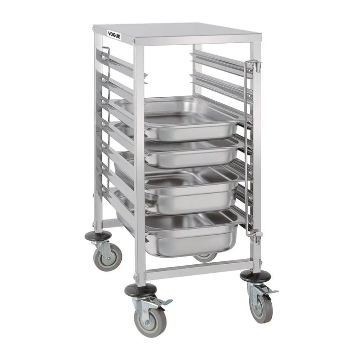 Vogue Gastronorm Racking Trolley 7 Level  Catering Trolleys