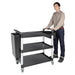 Vogue Polypropylene Mobile Trolley Large  Catering Trolleys
