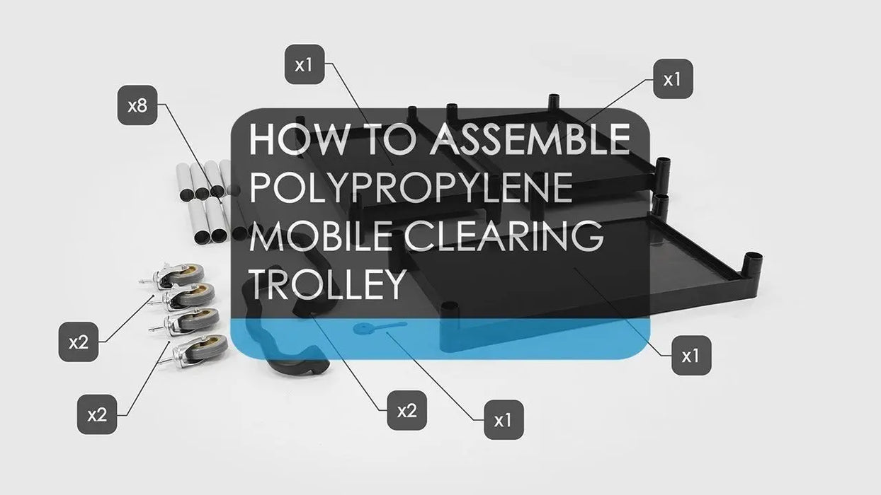 Vogue Polypropylene Mobile Trolley Large  Catering Trolleys