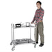 Vogue Stainless Steel 2-Tier Clearing Trolley Large  Catering Trolleys