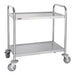 Vogue Stainless Steel 2-Tier Clearing Trolley Small  Catering Trolleys