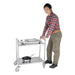 Vogue Stainless Steel 2-Tier Clearing Trolley Small  Catering Trolleys
