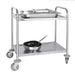 Vogue Stainless Steel 2-Tier Clearing Trolley Small  Catering Trolleys