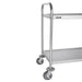 Vogue Stainless Steel 2-Tier Clearing Trolley Small  Catering Trolleys