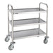 Vogue Stainless Steel 3-Tier Clearing Trolley Small  Catering Trolleys