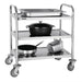 Vogue Stainless Steel 3-Tier Clearing Trolley Small  Catering Trolleys
