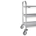 Vogue Stainless Steel 3-Tier Clearing Trolley Small  Catering Trolleys