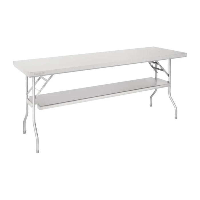 Vogue Stainless Steel Folding Work Table  1830×610×780 mm  Tables