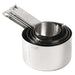 Vogue five-piece stainless steel measuring cup set J424