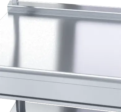 Waldorf 800 Series BTL8900S-LS - 900mm Bench Top With Salamander Support Low Back Version Leg Stand
