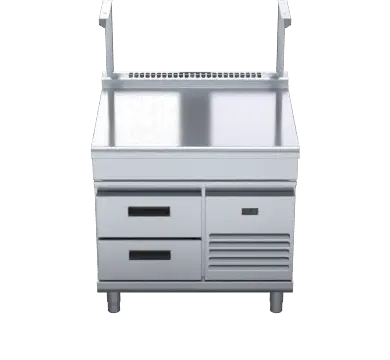 Waldorf 800 Series BTL8900S-RB - 900mm Bench Top With Salamander Support Low Back Version Refrigerated Base